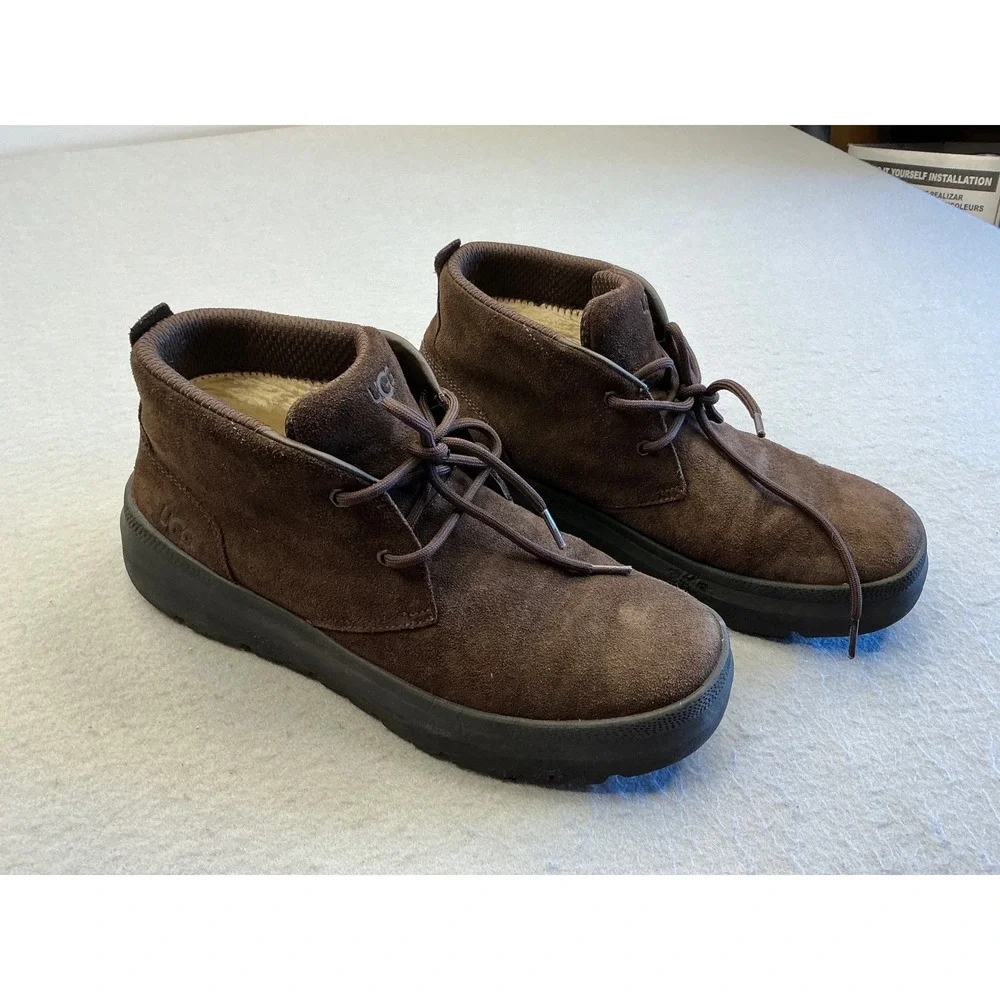 UGG Neumel Weather Hybrid Brown Suede Chukka Boots Mens 11 Lug Sole 1151773